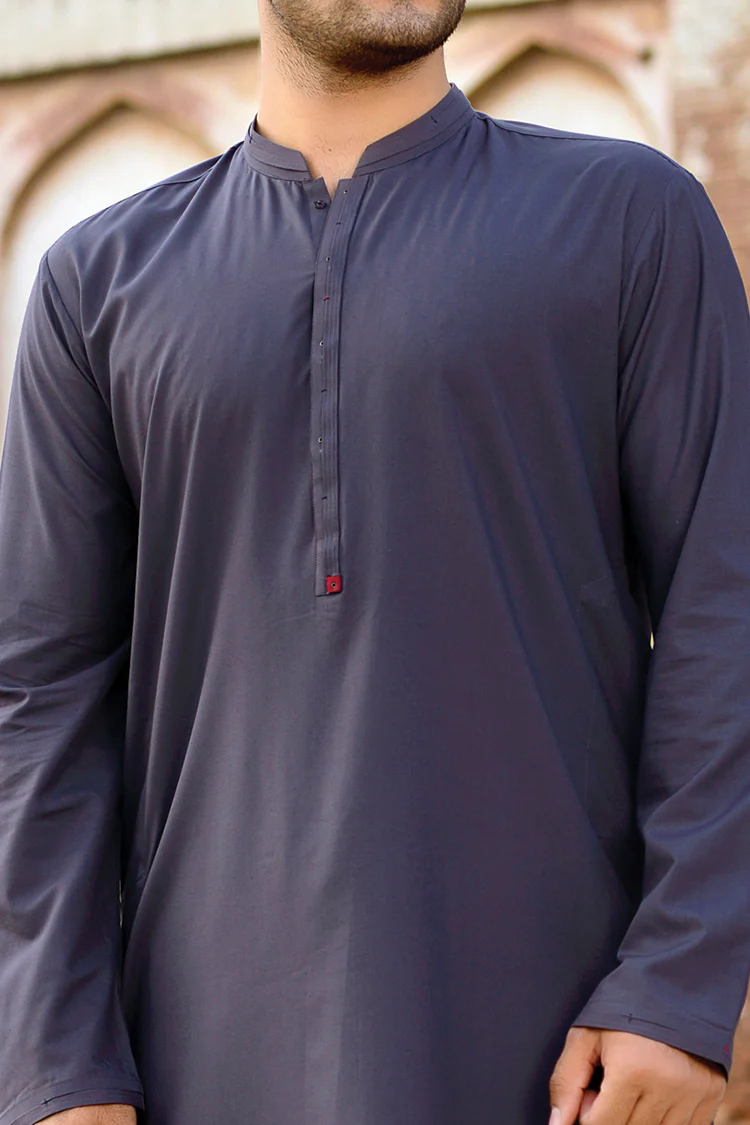 Purple Blended Kameez Shalwar - AL-KS-2276 - Image 3