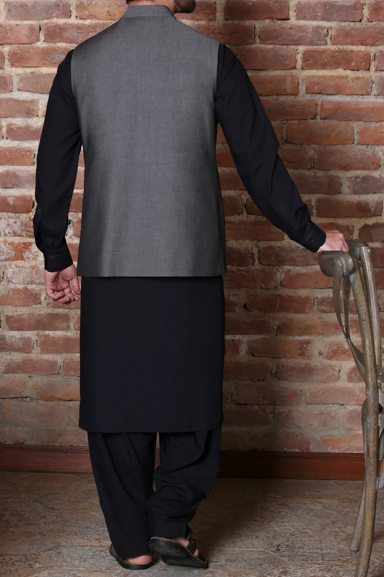 Green Cotton Kameez Shalwar - AL-KS-2414 - Image 3