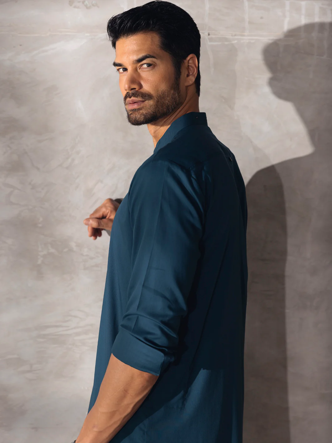 Green Kameez Shalwar - AL-KS-2677 - Image 5