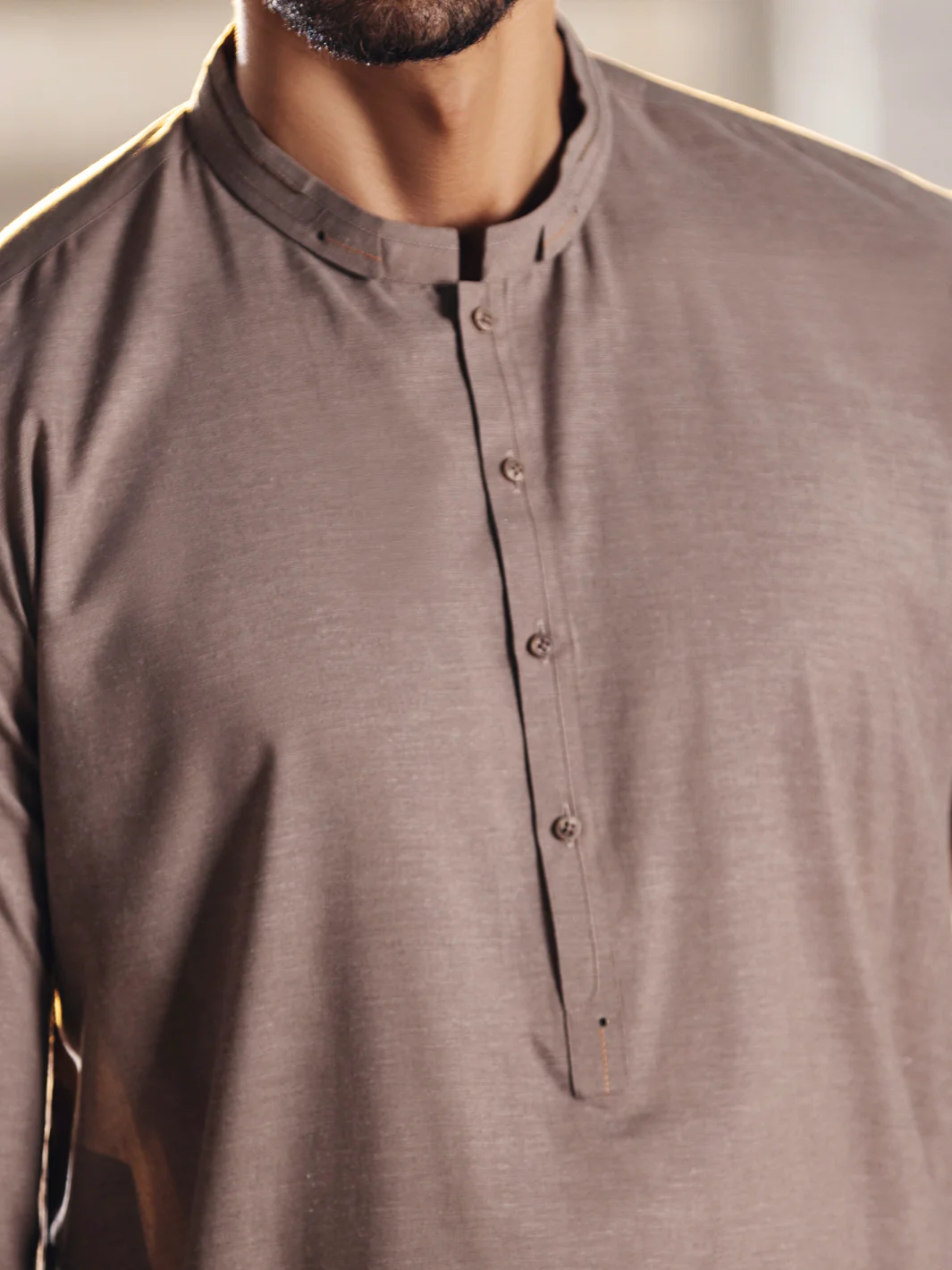 Light Brown Kameez Shalwar - AL-KS-2703 - Image 2