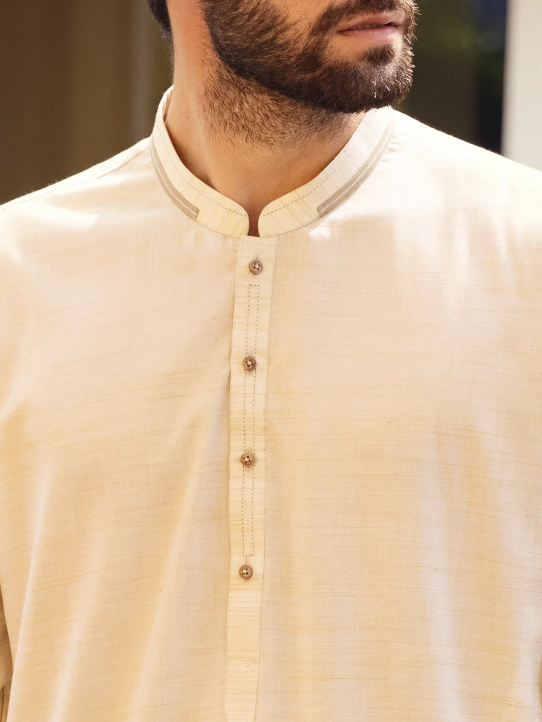Cream Kurta Shalwar - AL-KS-2705 - Image 2