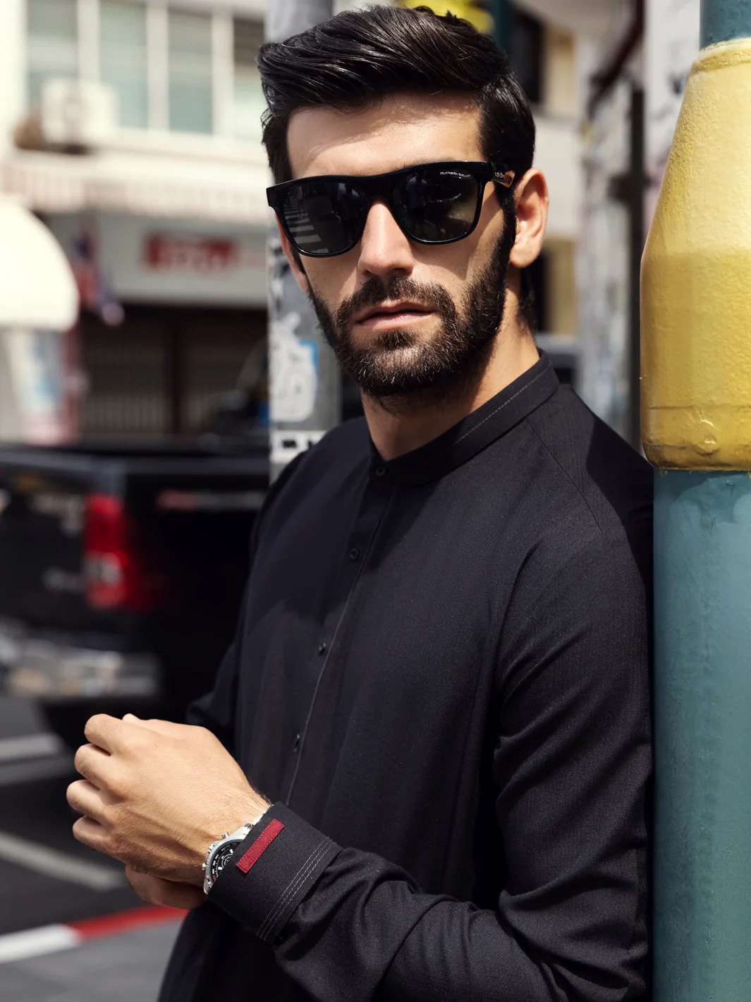 Black Kurta Shalwar - AL-KS-2735 - Image 2