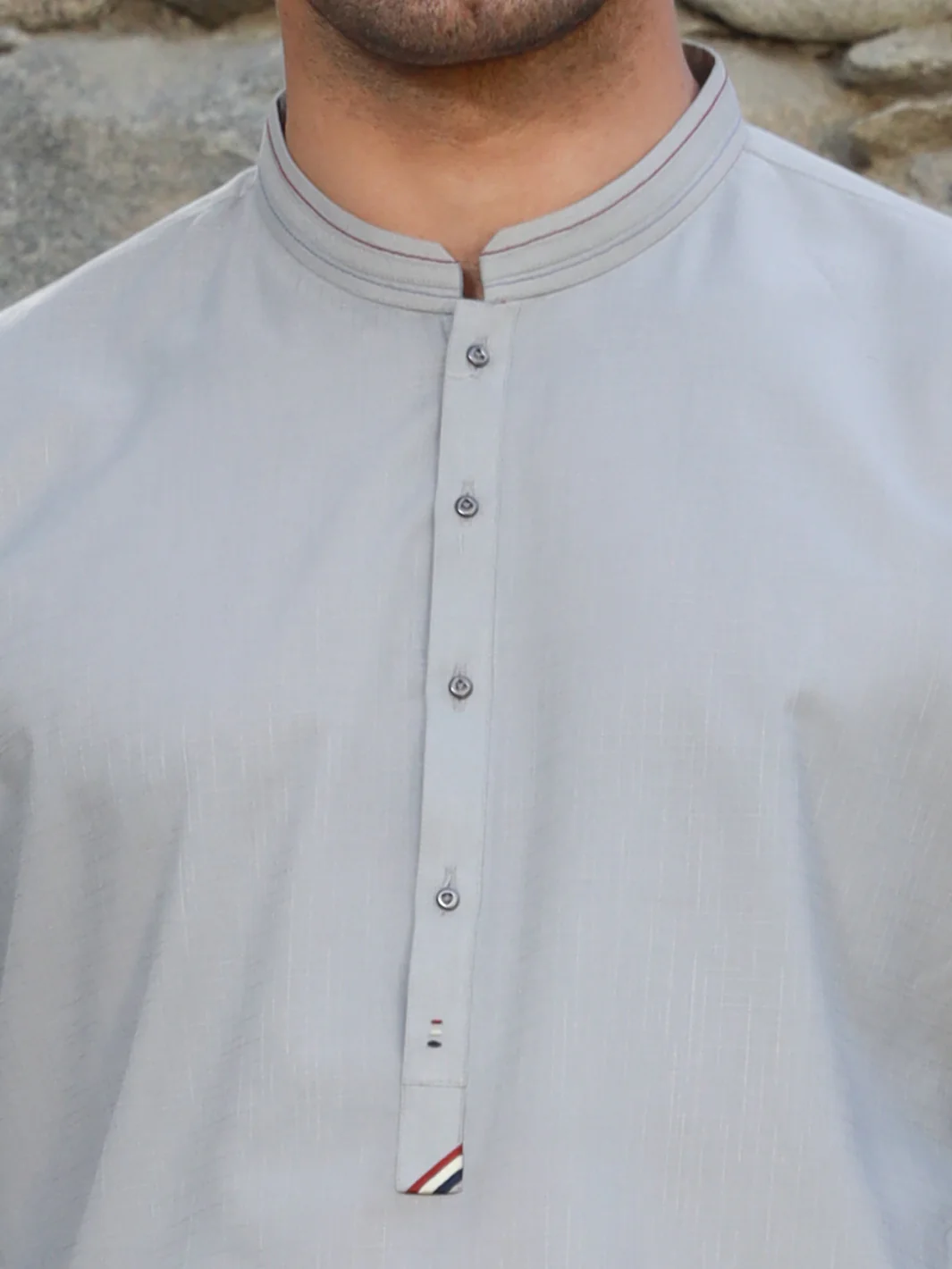 Light Grey Kameez Shalwar - AL-KS-2741 - Image 2