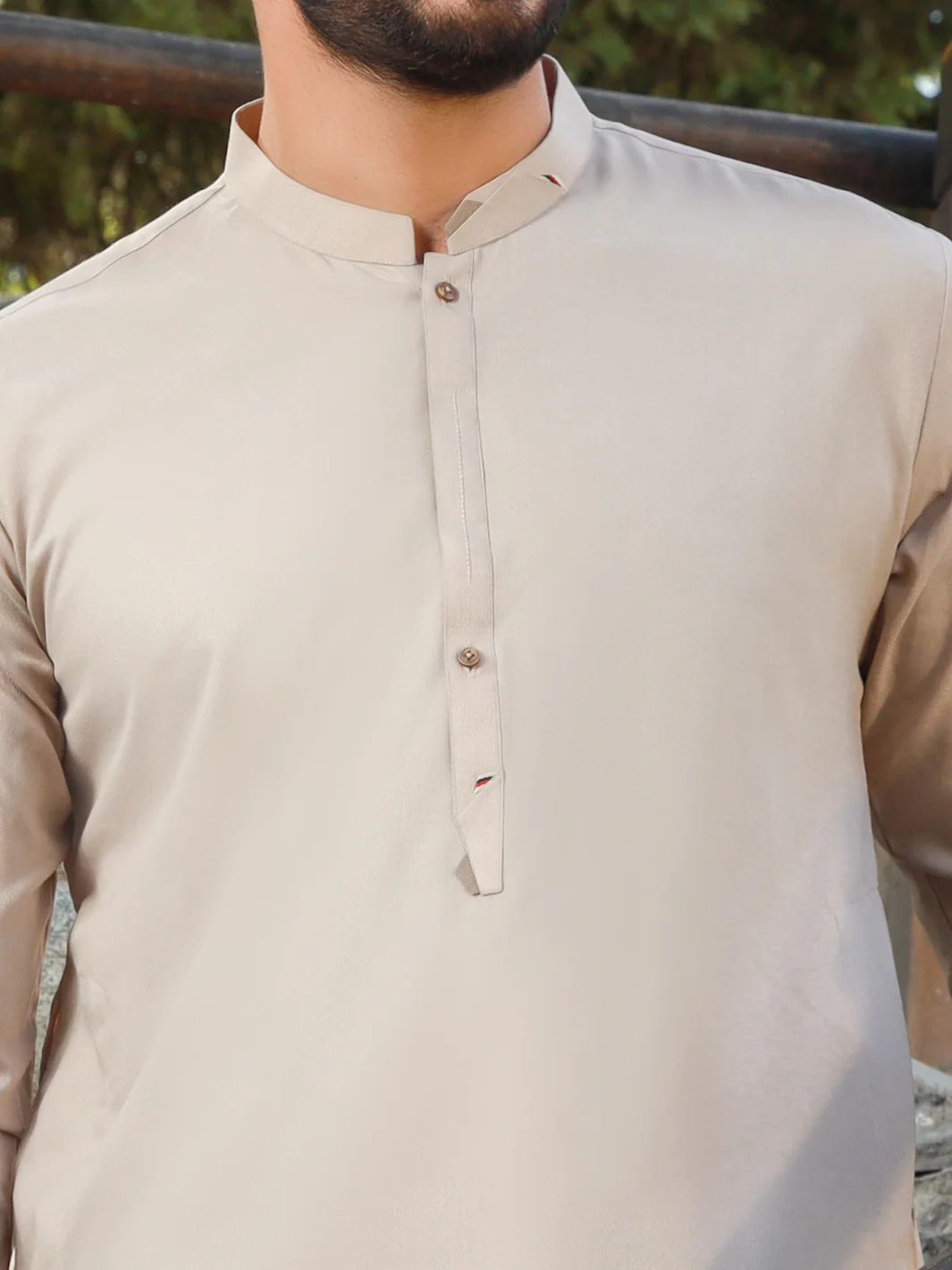 Beige Kameez Shalwar - AL-KS-2743B - Image 2