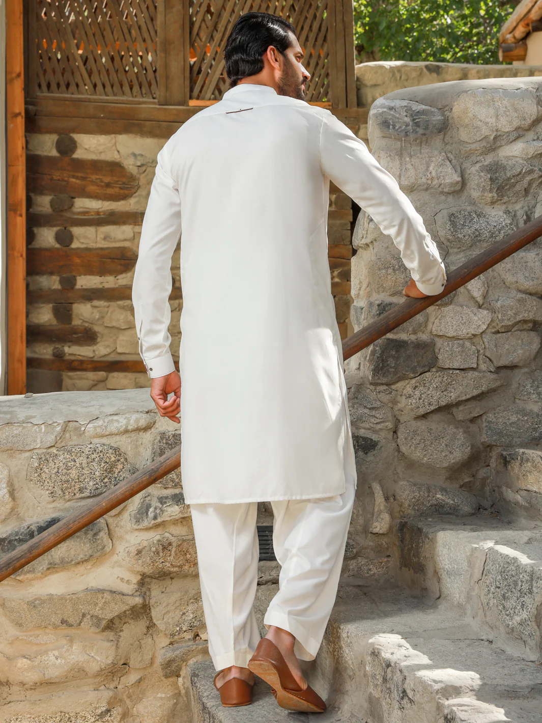 OFF WHITE KAMEEZ SHALWAR - AL-KS-2745 - Image 4