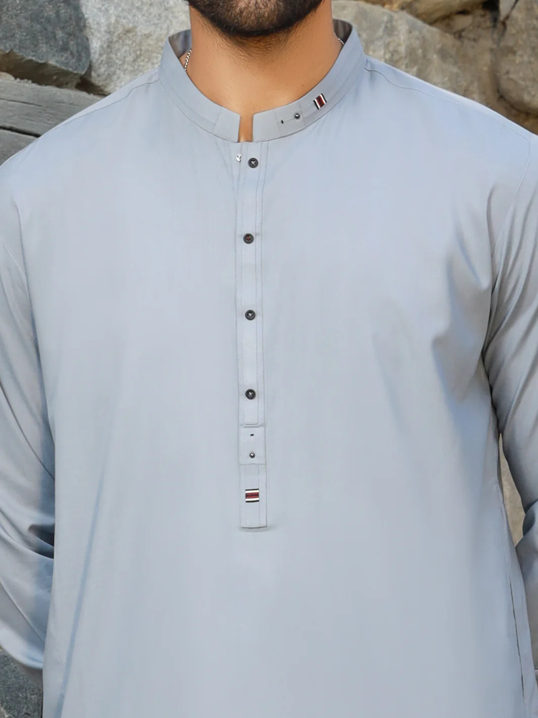Light Blue Kameez Shalwar - AL-KS-2747 - Image 2