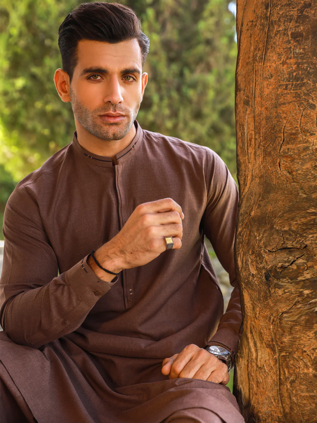 Brown Kameez Shalwar - AL-KS-2750 - Image 4