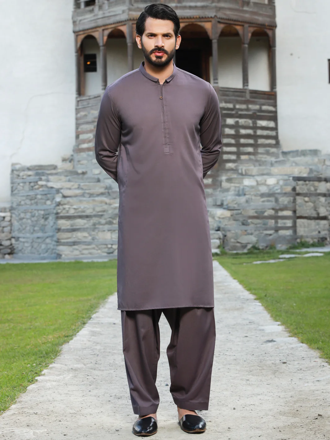 Purple Kameez Shalwar - AL-KS-2760
