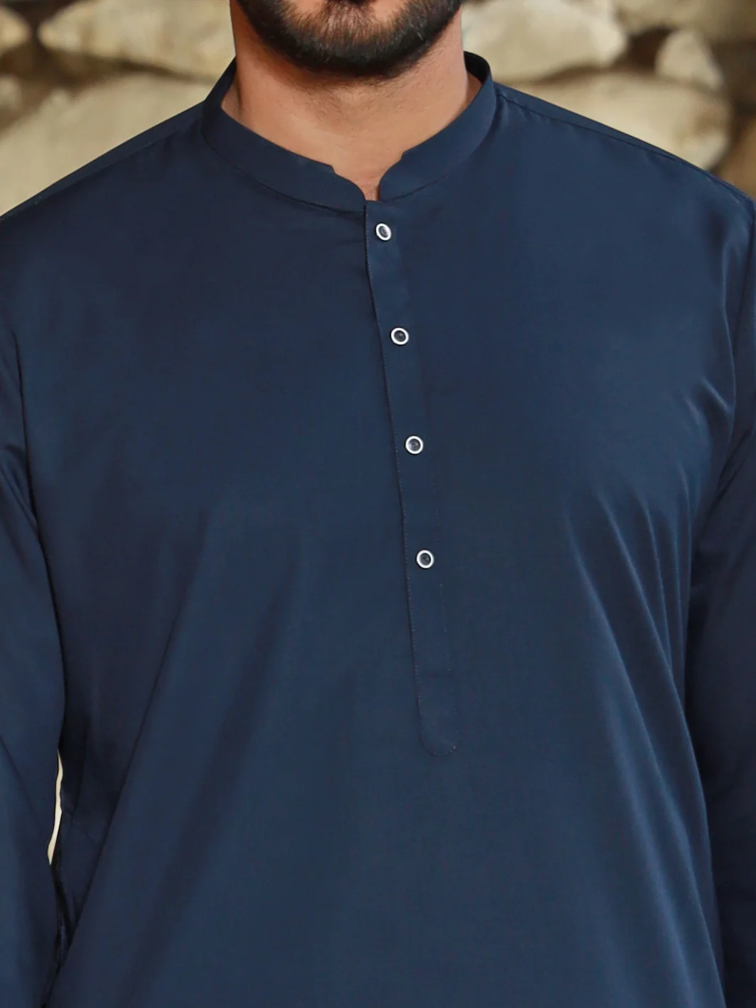 Navy Blue Kameez Shalwar - AL-KS-2768 - Image 2