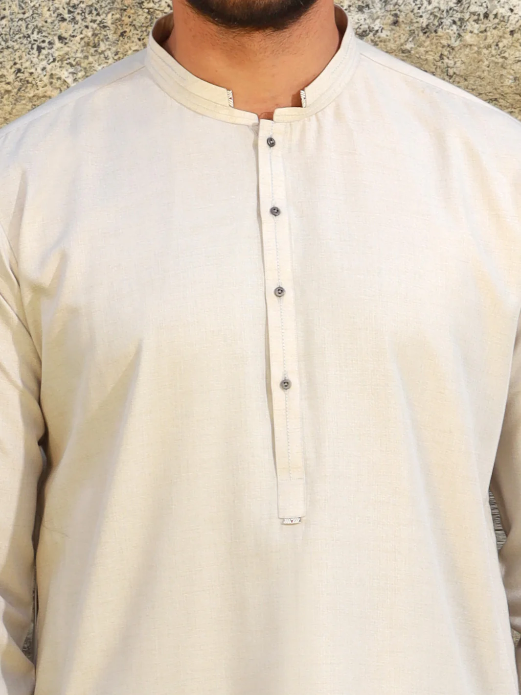 Light Grey Kameez Shalwar - AL-KS-2772 - Image 3