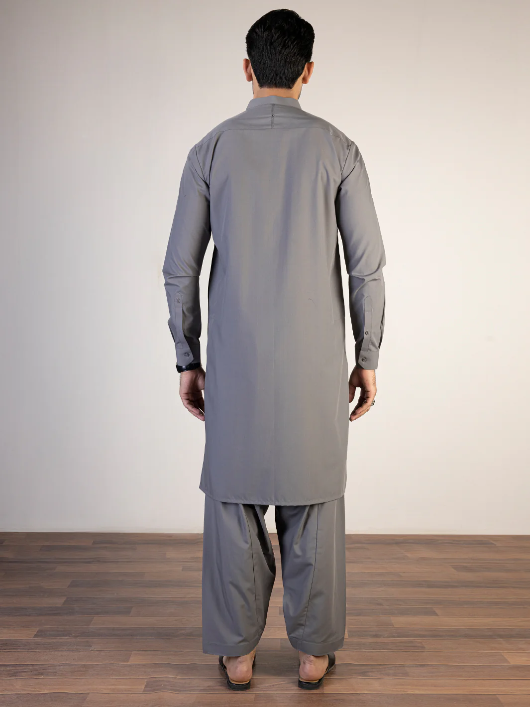 Grey Kameez Shalwar - AL-KS-2822 - Image 2