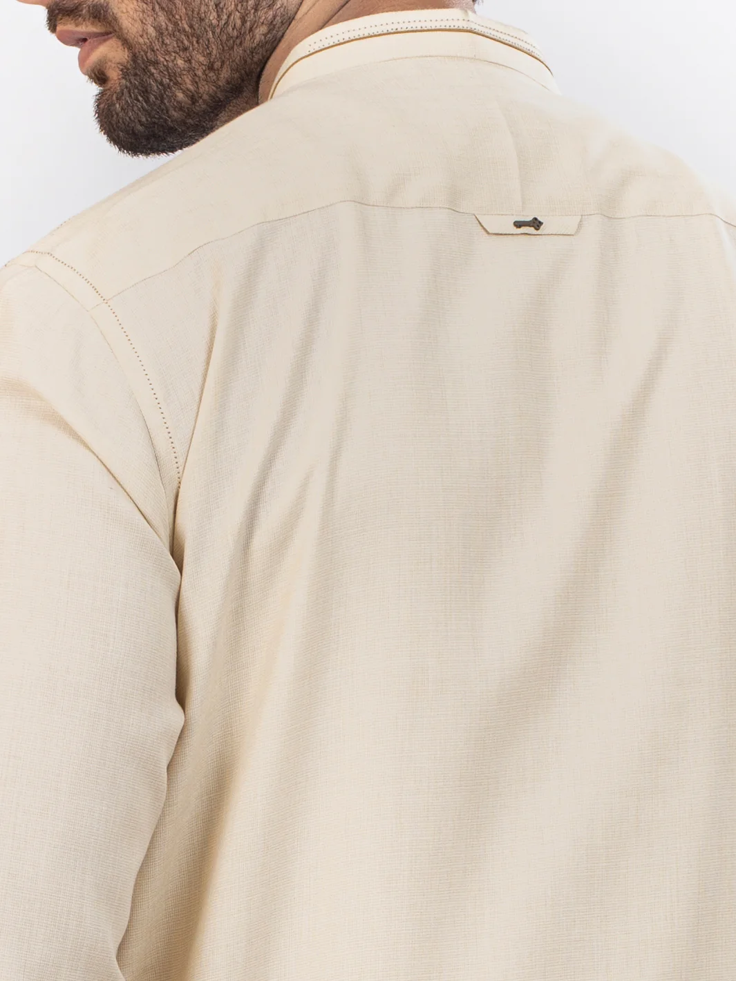 Cream Blended Kameez Shalwar - AL-KS-2823 - Image 3