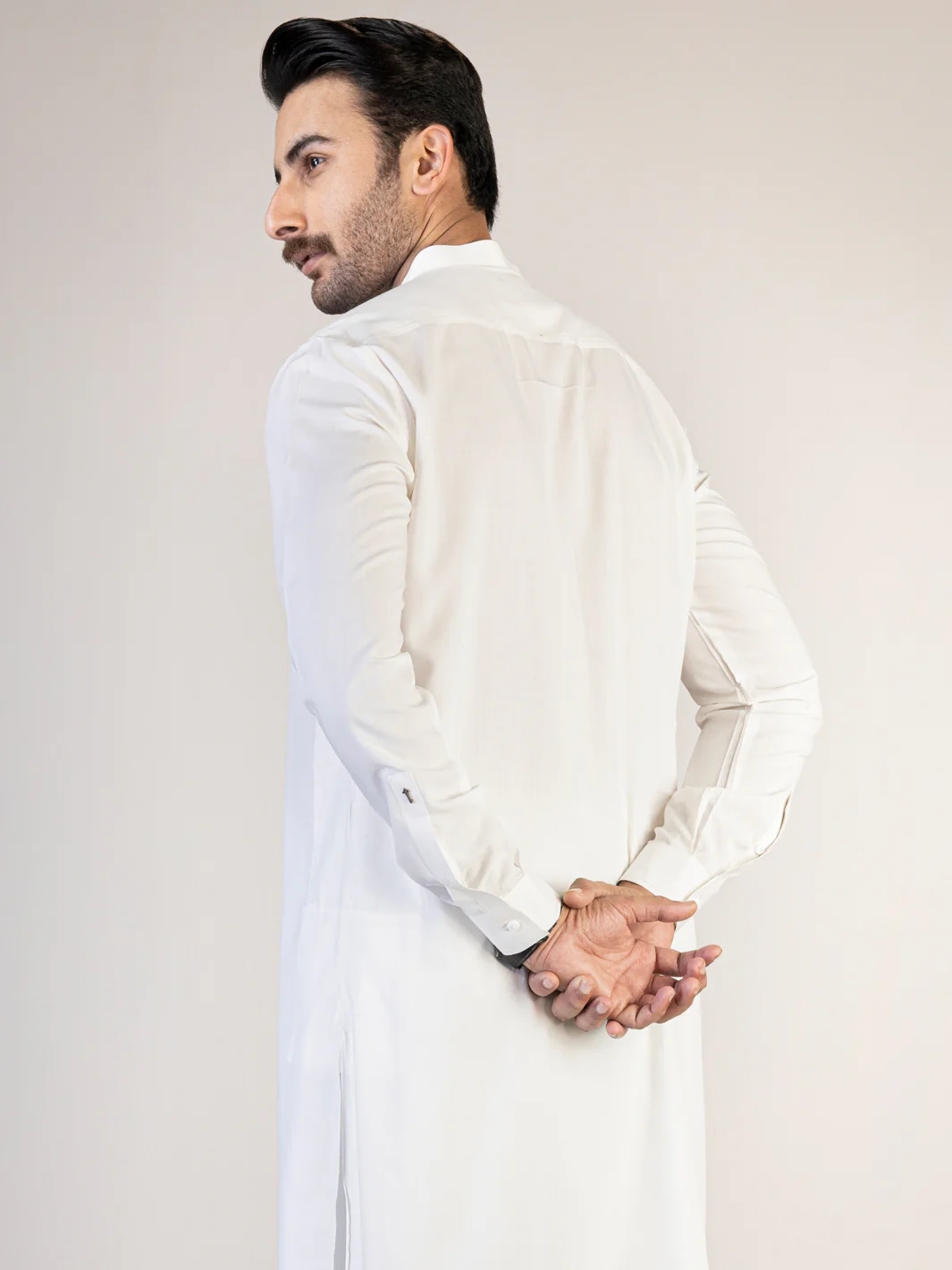White Kameez Shalwar - AL-KS-2824 - Image 3