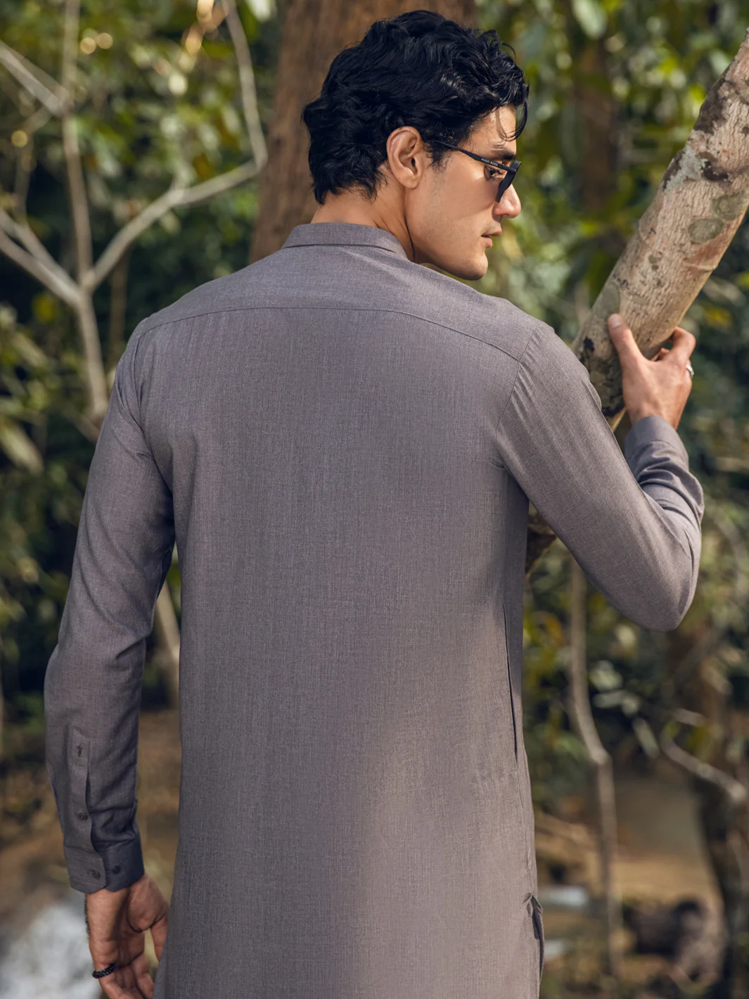Grey Kameez Shalwar - AL-KS-2826 - Image 2