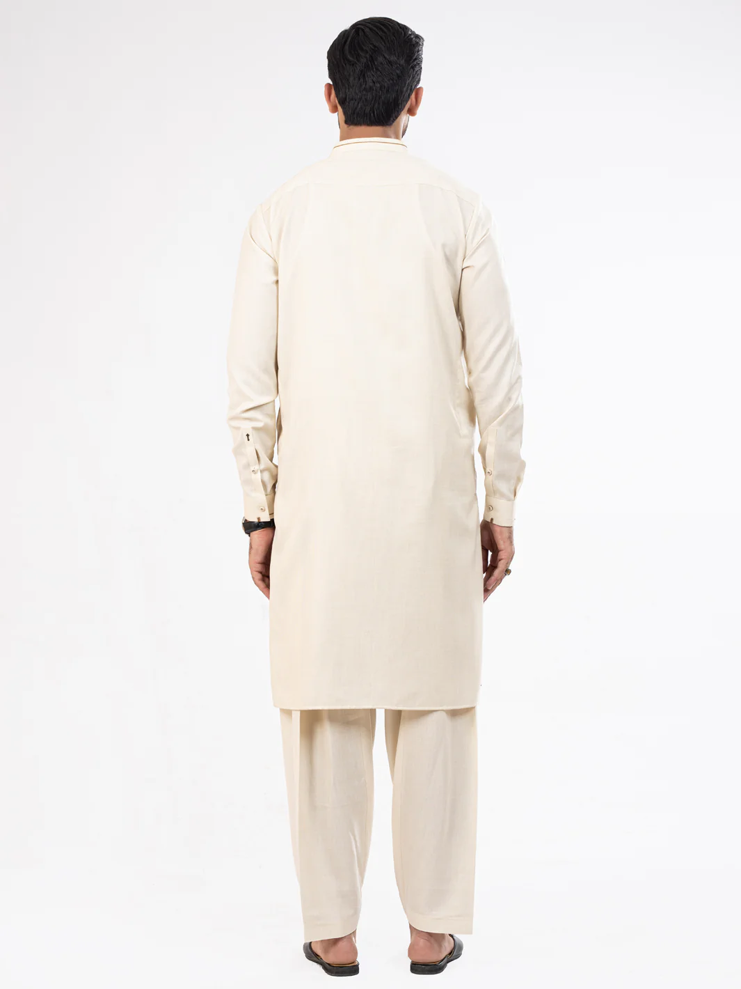 Cream Kameez Shalwar - AL-KS-2832 - Image 3