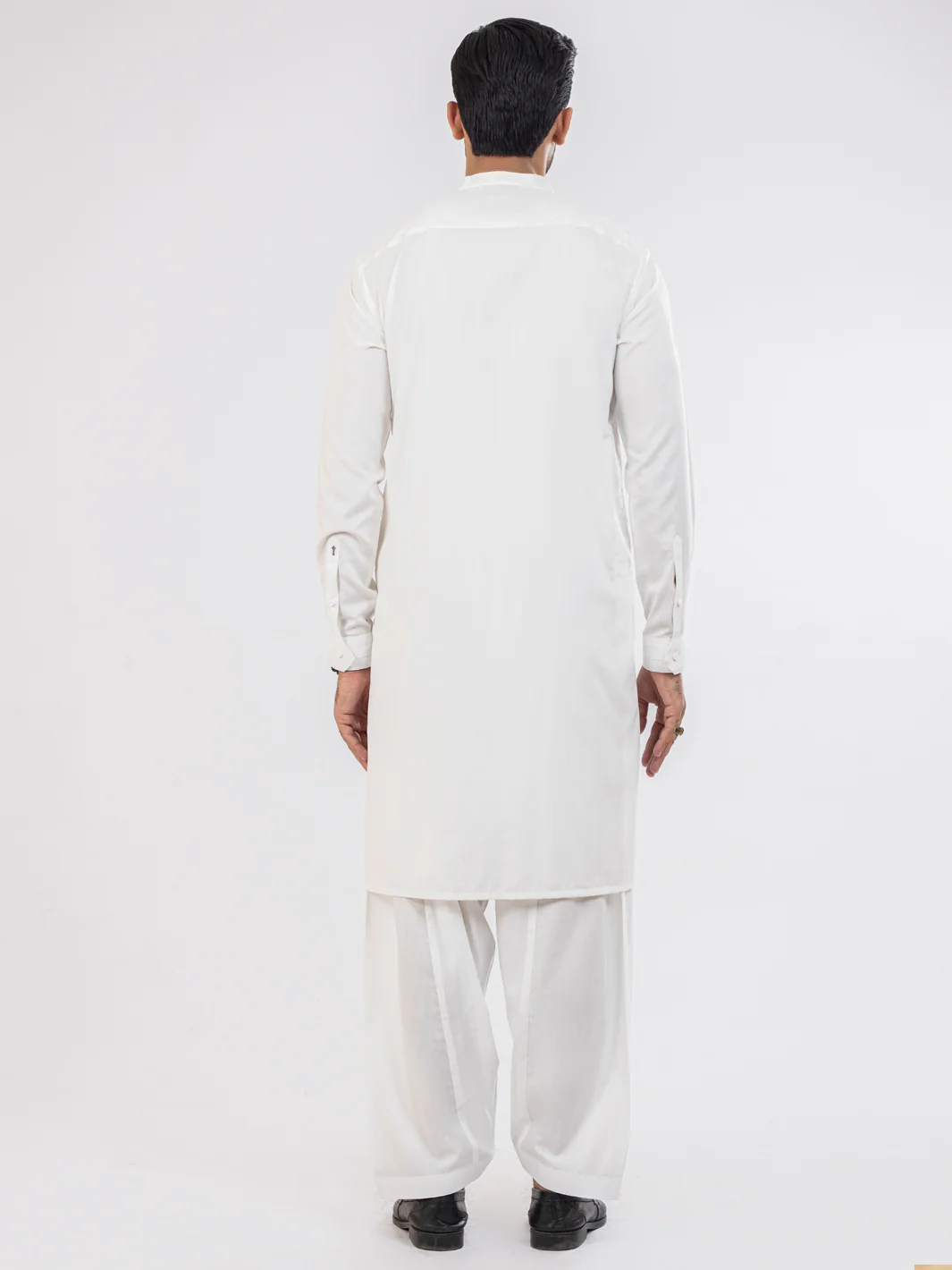 White Kameez Shalwar - AL-KS-2839 - Image 2