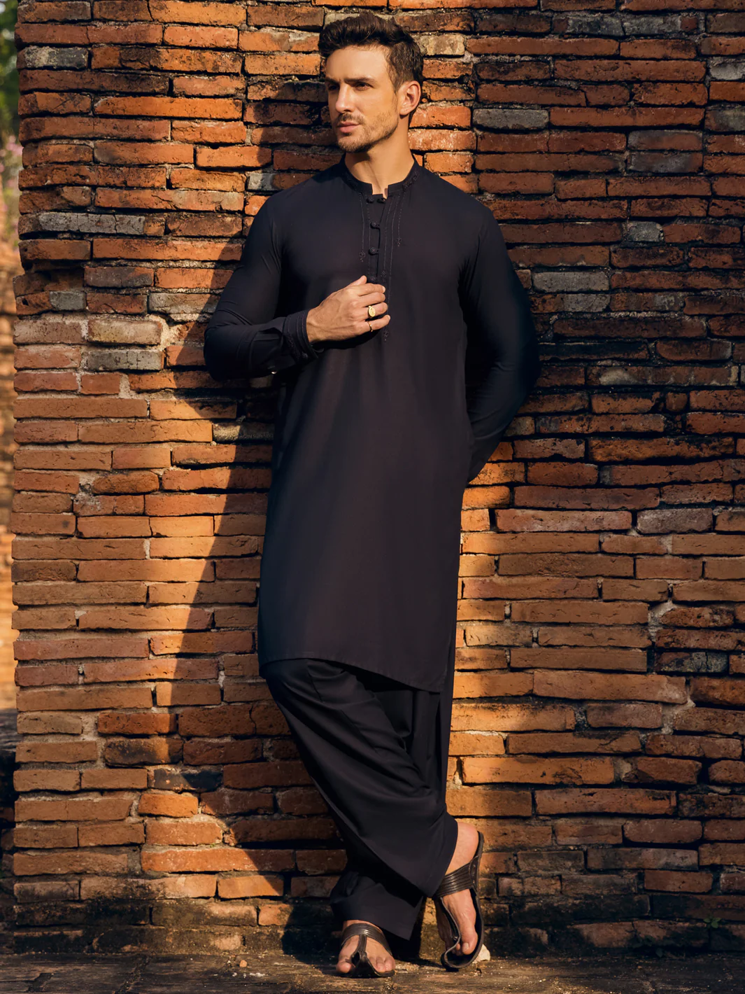 Midnight Blue Kameez Shalwar - AL-KS-2858