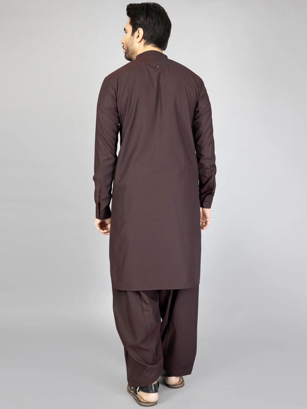 Maroon Blended Kameez Shalwar - AL-KS-2868 - Image 3
