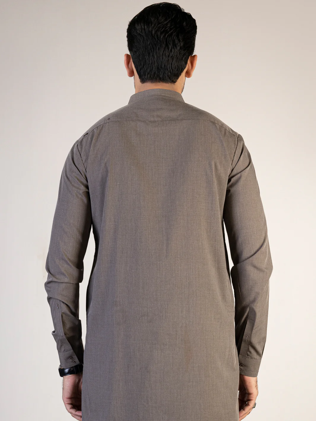 Brown Blended Kameez Shalwar - AL-KS-2882 - Image 4