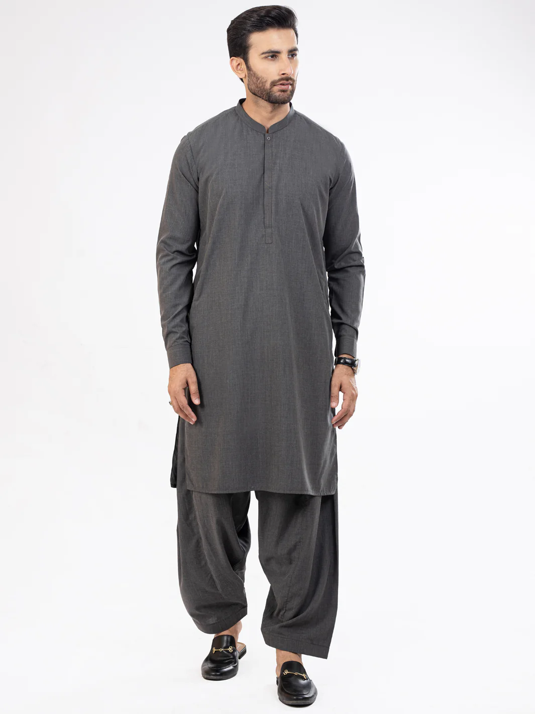 Grey Kameez Shalwar - AL-KS-2885