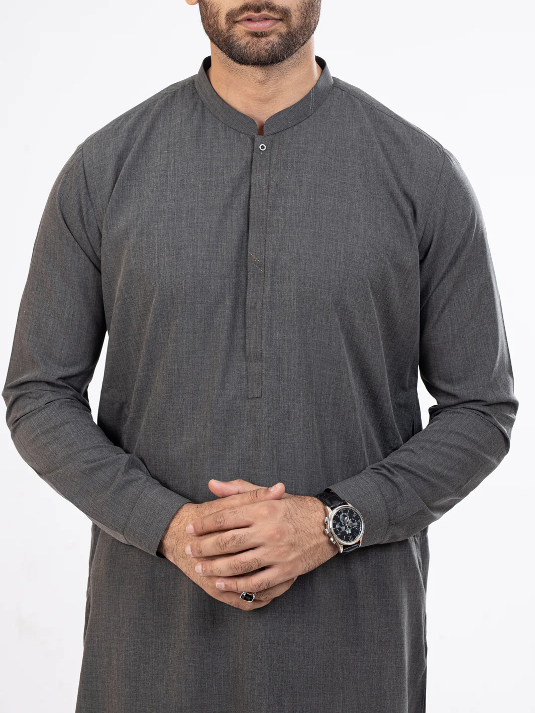 Grey Kameez Shalwar - AL-KS-2885 - Image 3