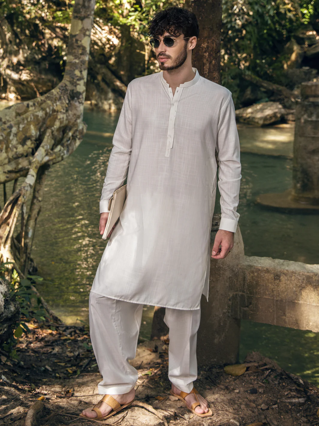 White Kameez Shalwar - AL-KS-2894