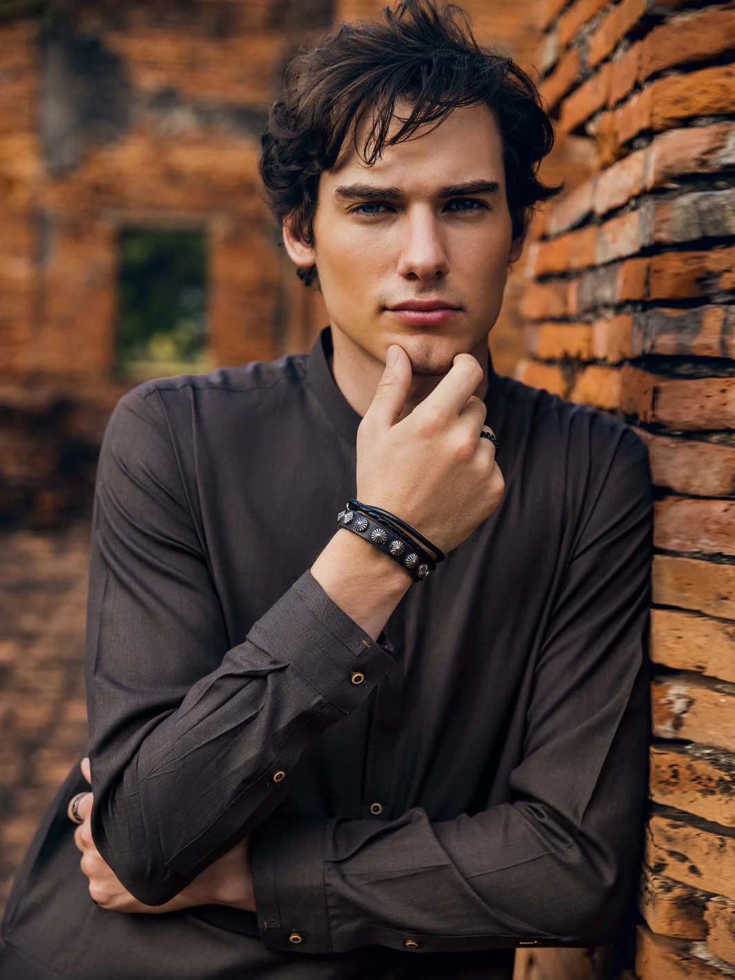 Brown Kameez Shalwar - AL-KS-2911 - Image 2