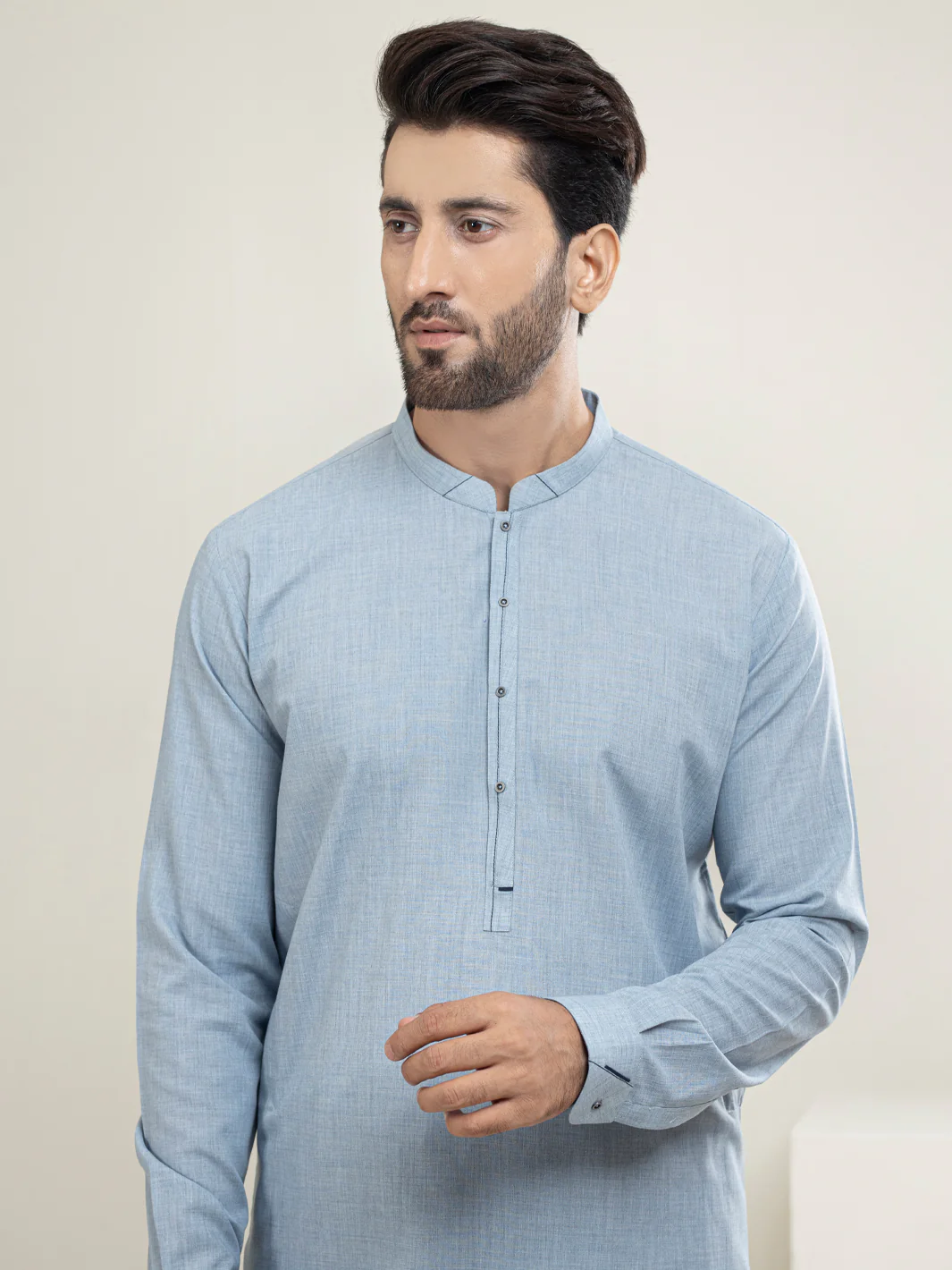 Light Blue Kameez Shalwar - AL-KS-2946 - Image 3