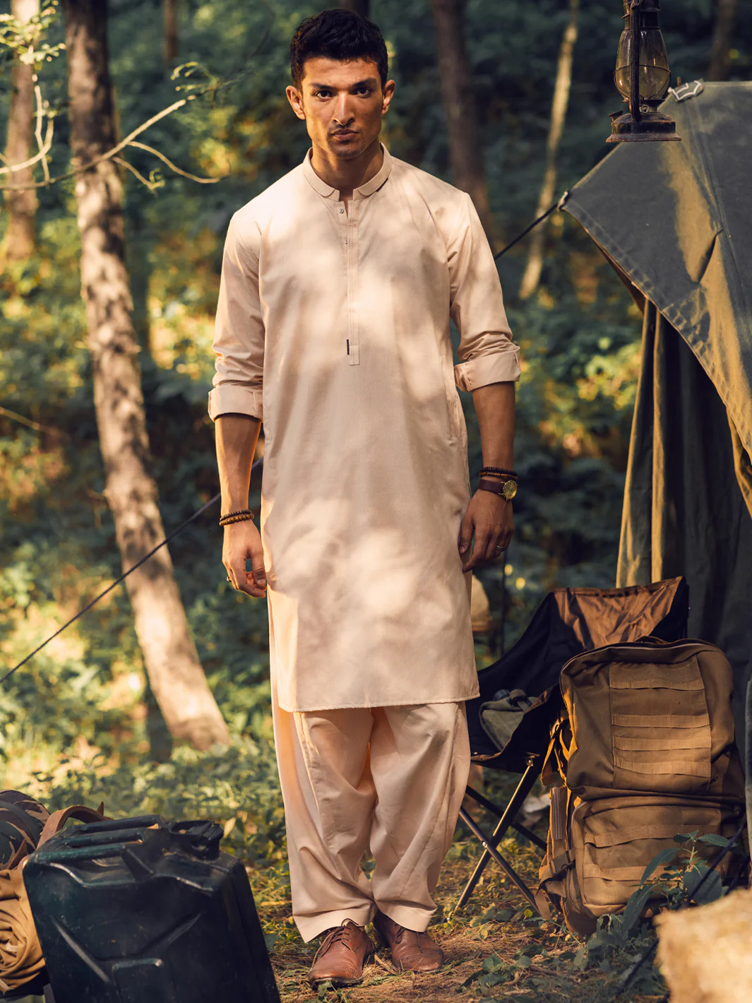 Peach Kameez Shalwar - AL-KS-2947