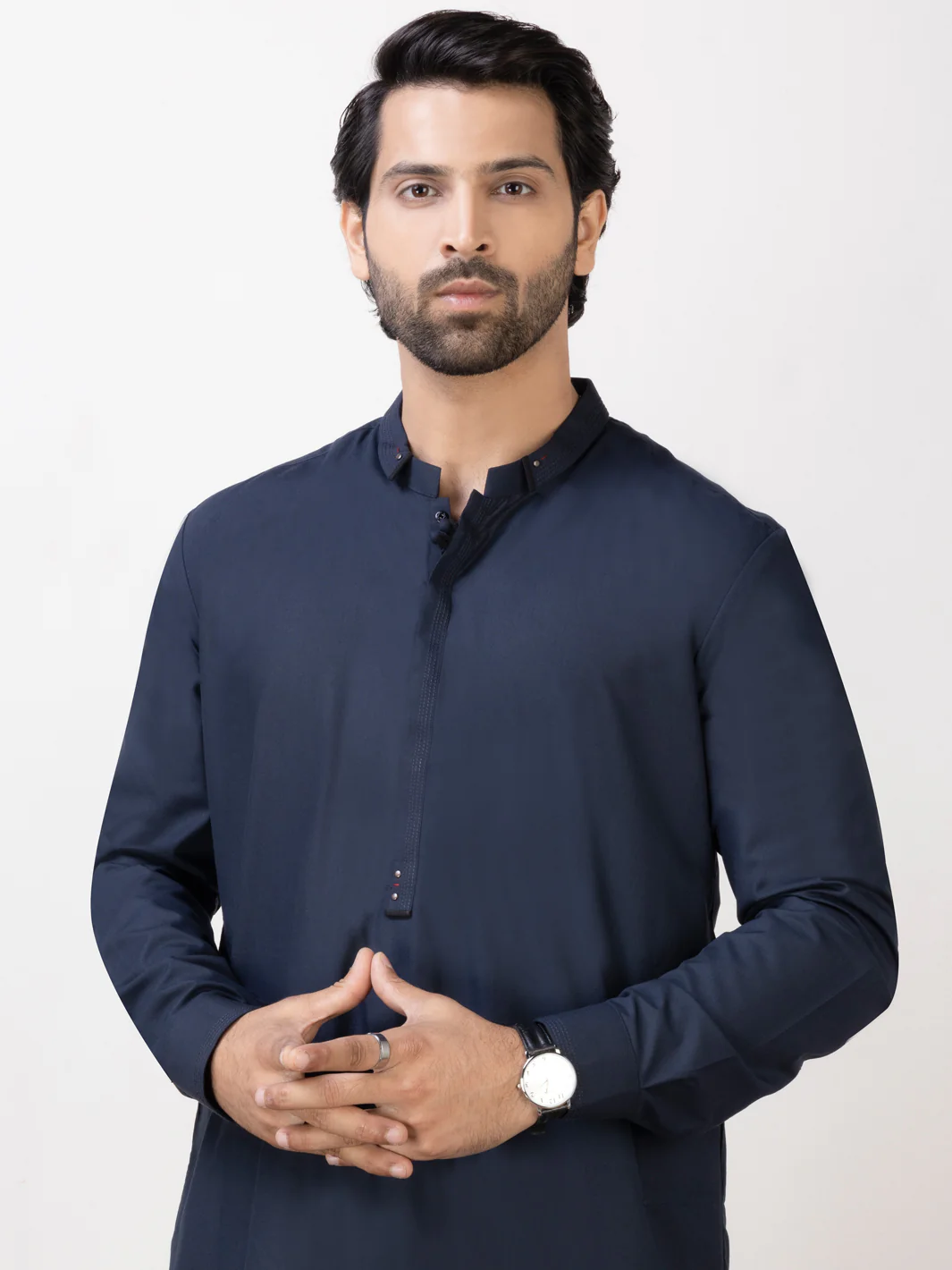 Dark Blue Kameez Shalwar - AL-KS-2954A - Image 2