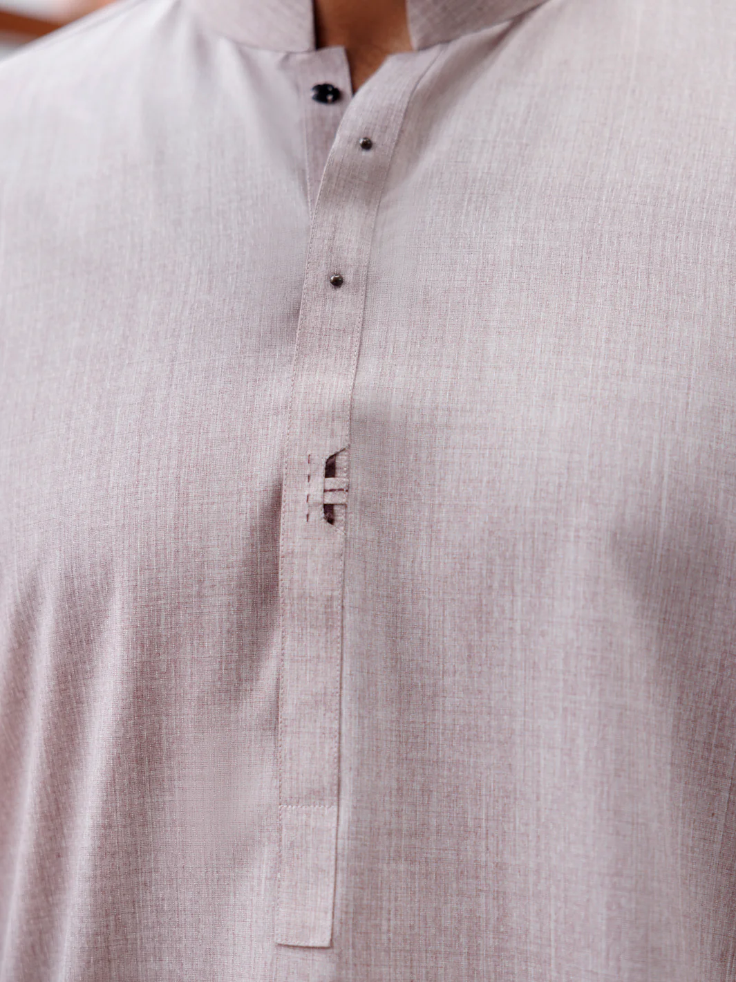 Light Peach Blended Kameez Shalwar - AL-KS-3160 - Image 3