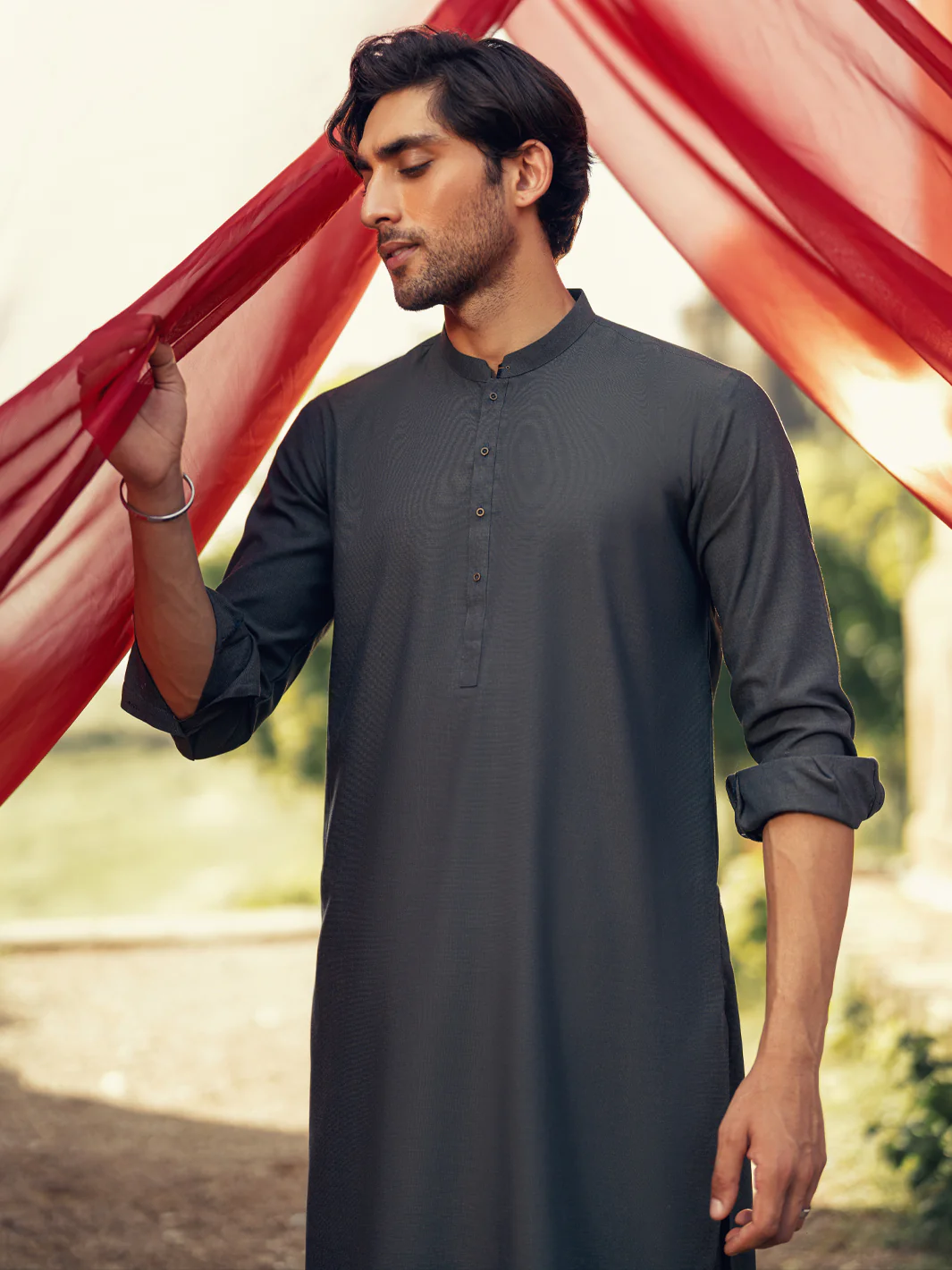 Green Cut & Sew Kameez Shalwar - AL-KS-3178 - Image 4
