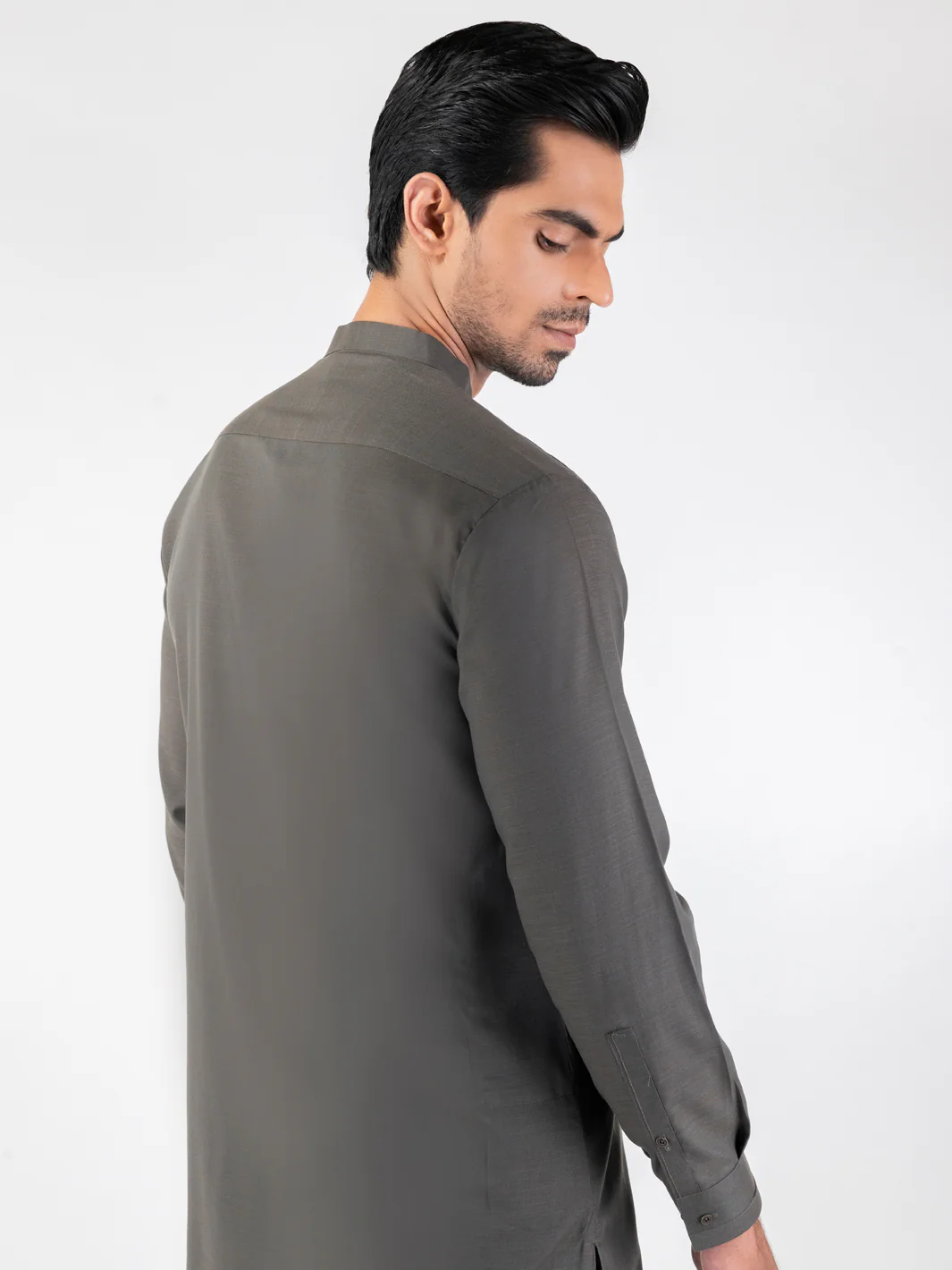 Grey Blended Kameez Shalwar - AL-KS-3192 - Image 2