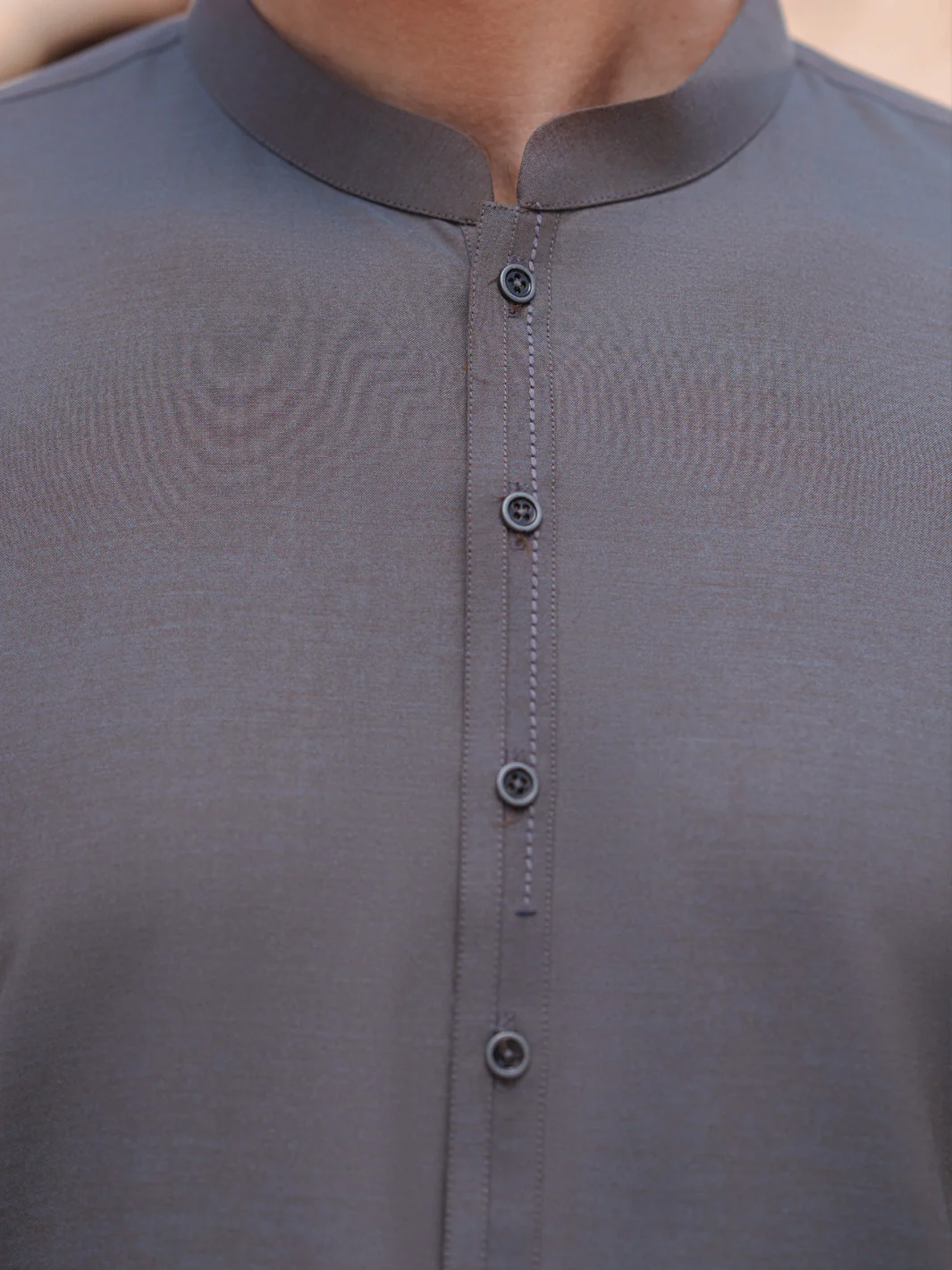 Grey Blended Kameez Shalwar - AL-KS-3197 - Image 5