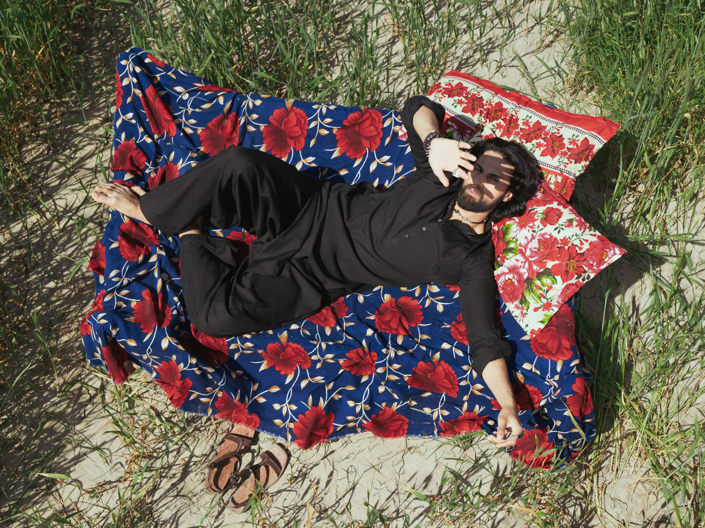 Black Blended Kameez Shalwar - AL-KS-3203A - Image 5