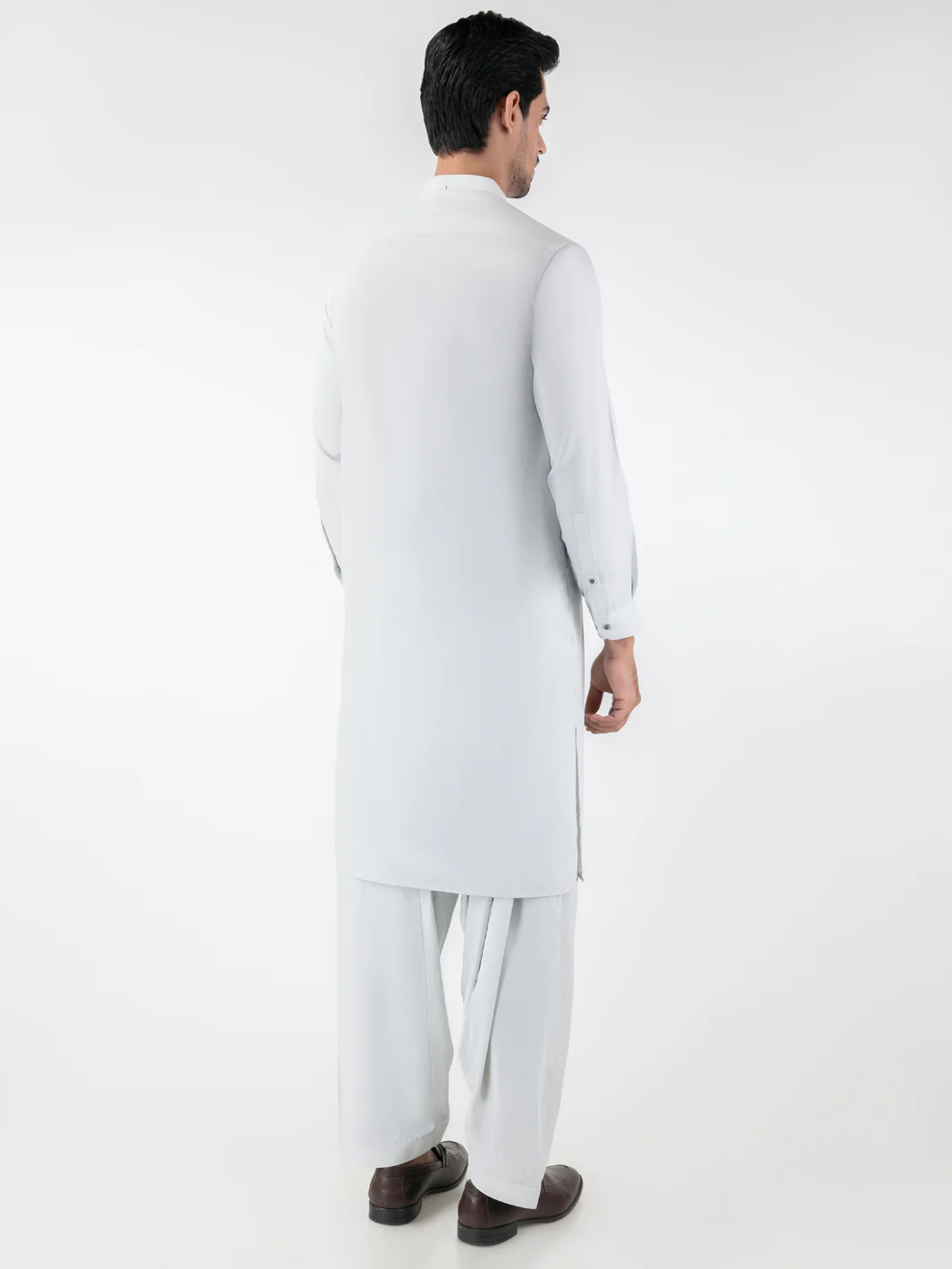 Light Green Blended Kameez Shalwar - AL-KS-3208 - Image 2