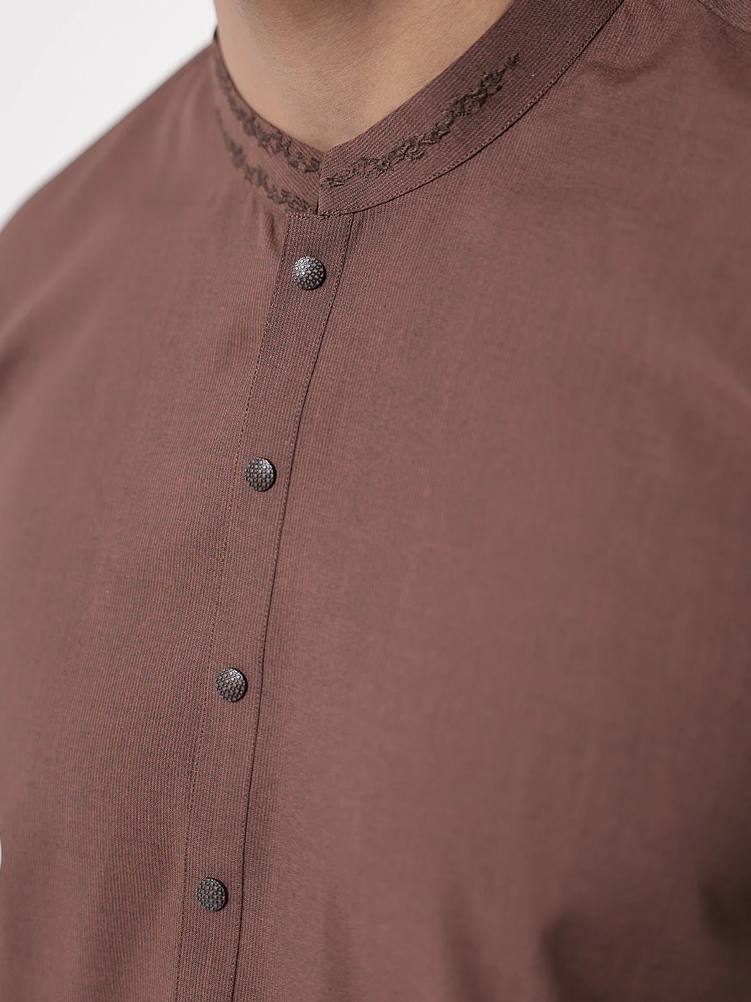 Brown Blended Kameez Shalwar - AL-KS-3234 - Image 2