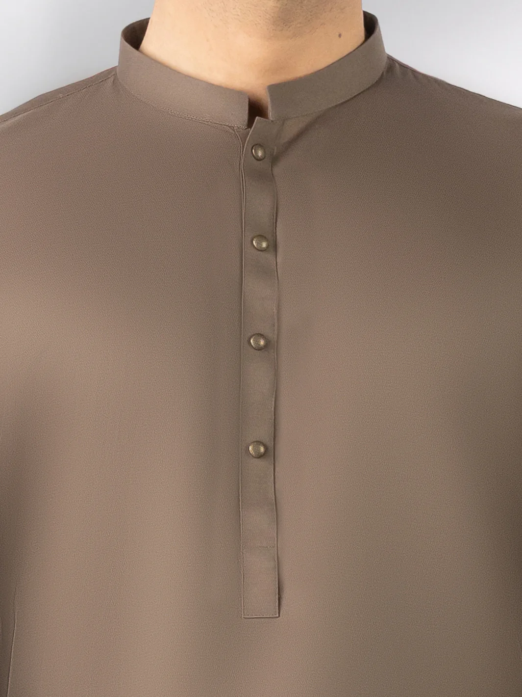 Olive Green Cotton Kameez Shalwar - AL-KS-3242E - Image 4