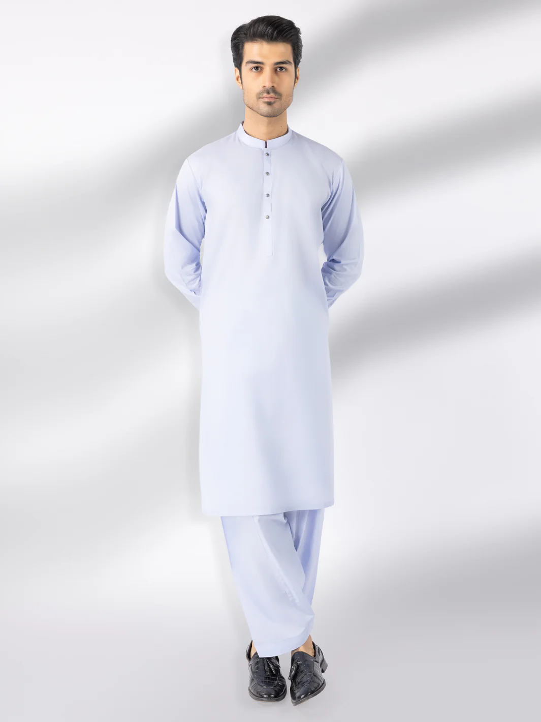 Lavender Blended Kameez Shalwar - AL-KS-3243C