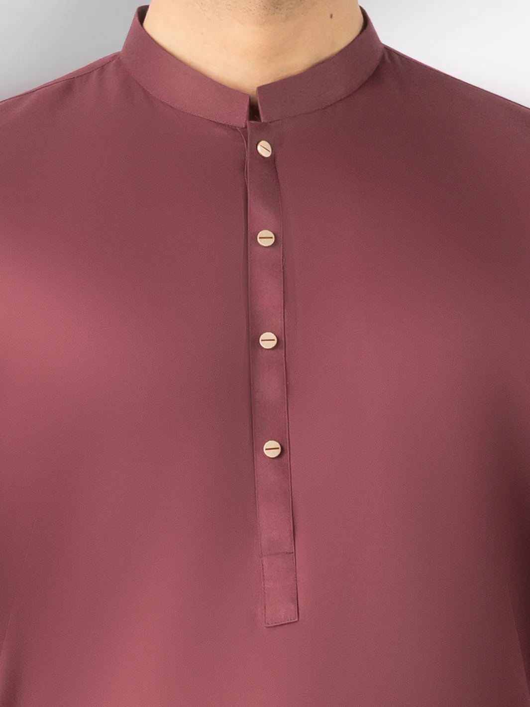 Maroon Blended Kameez Shalwar - AL-KS-3243F - Image 4