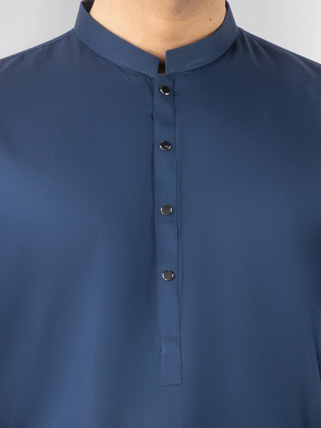 Blue Blended Kameez Shalwar - AL-KS-3243G - Image 4