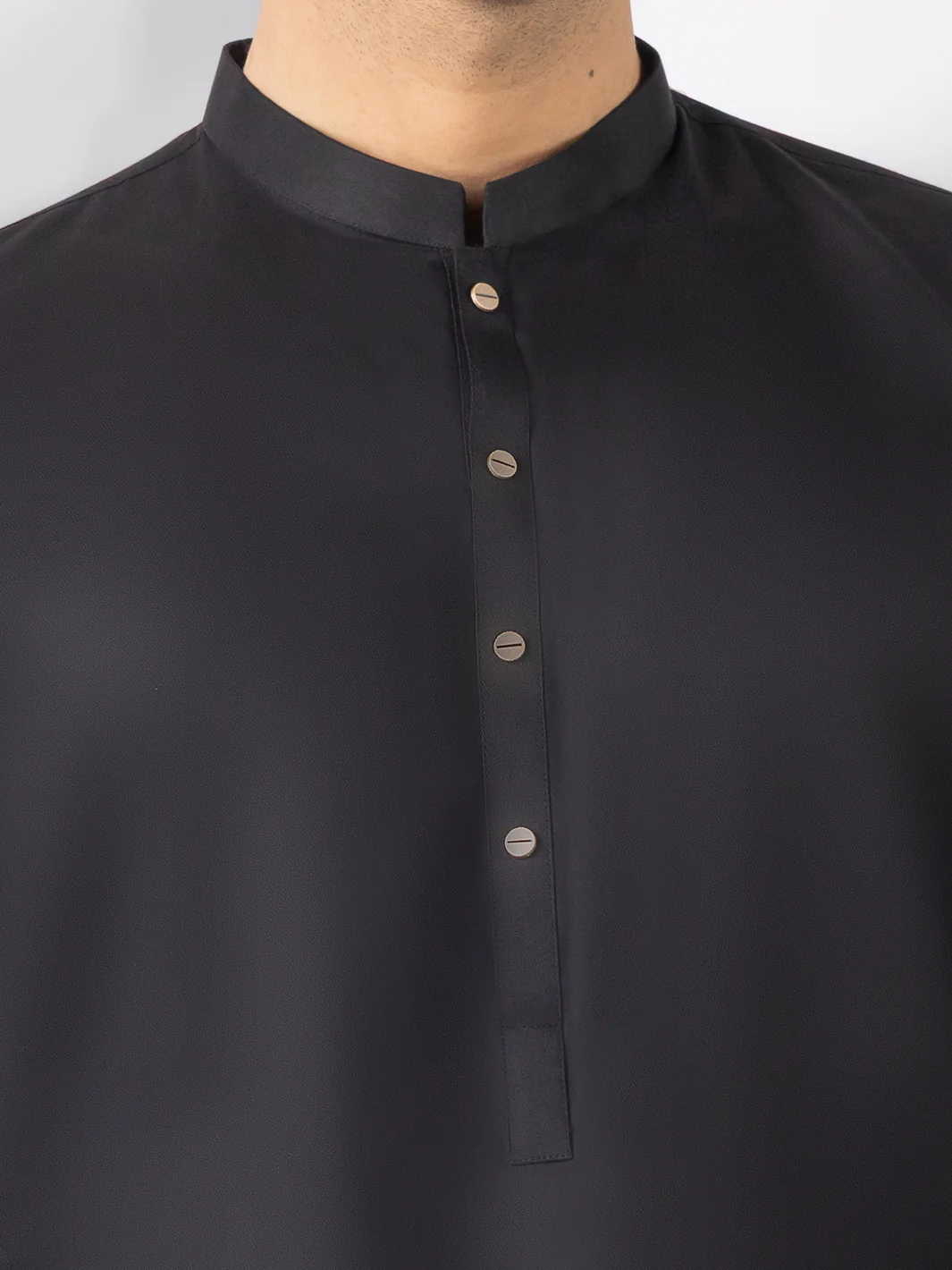 Black Blended Kameez Shalwar - AL-KS-3243H - Image 3