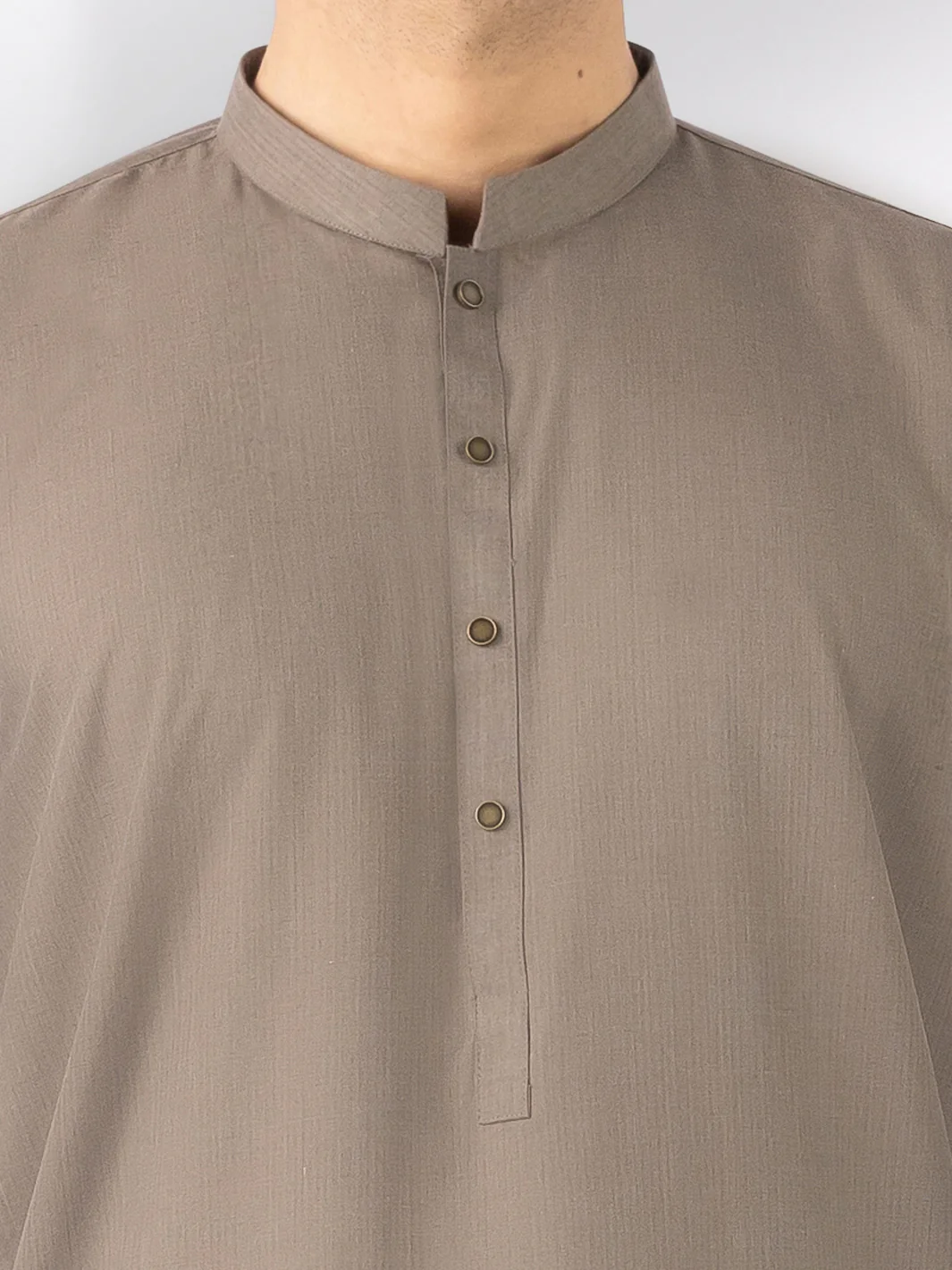 Brown Blended Kameez Shalwar - AL-KS-3244C - Image 4
