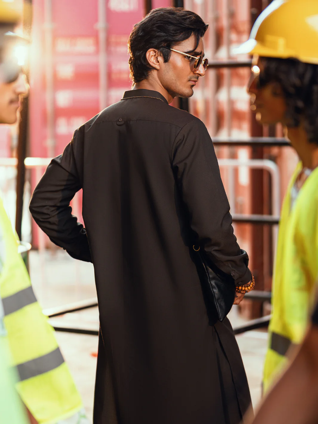 Dark Brown Kameez Shalwar - AL-KS-3272 - Image 7