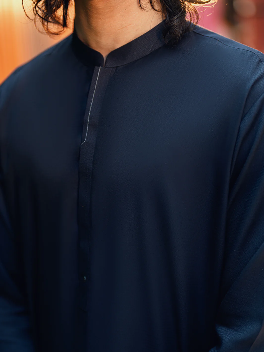 Navy Blue Kameez Shalwar - AL-KS-3288 - Image 5