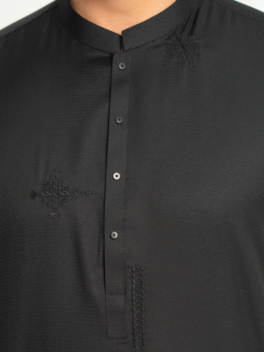 Black Semi-Formal Kameez Shalwar - AL-KS-3312 - Image 4
