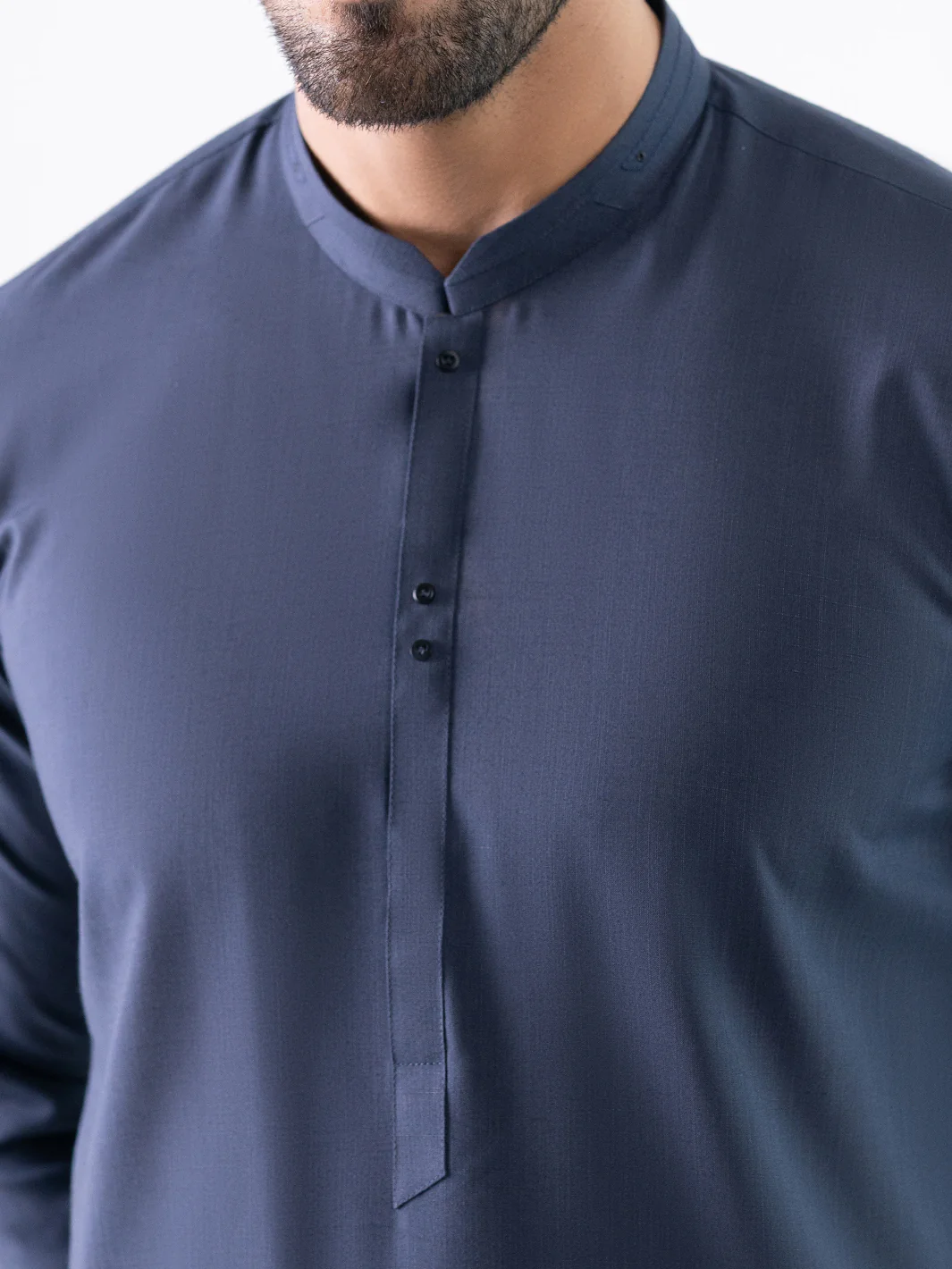 Bluish Grey Cut & Sew Kameez Shalwar - AL-KS-3342 - Image 4