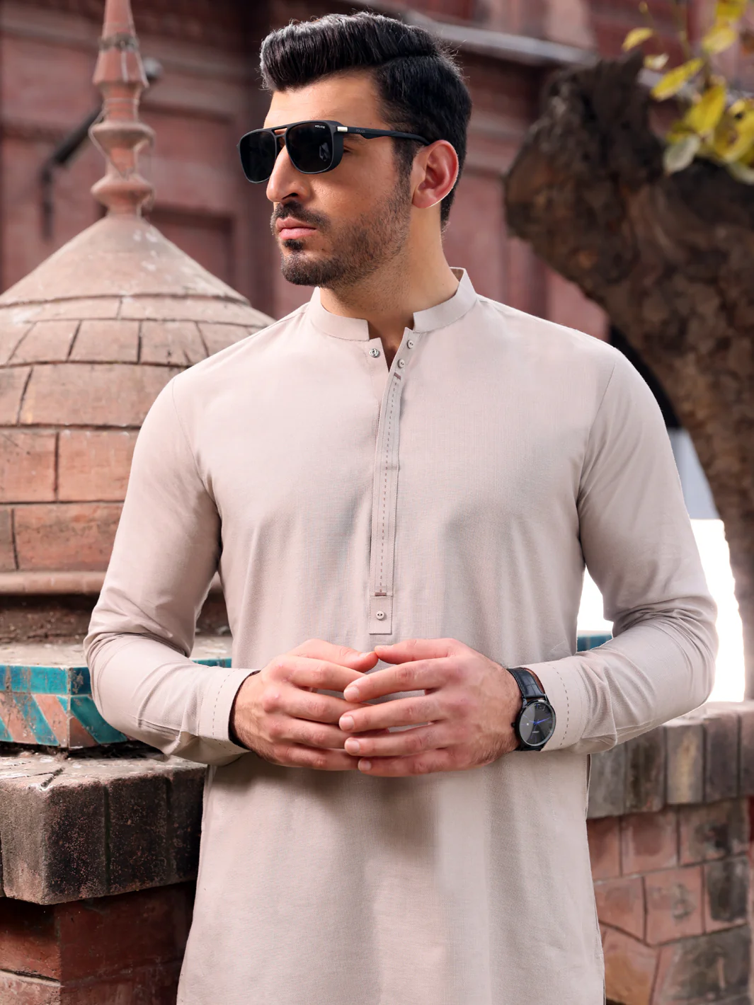 Grey Blended Kurta Trouser - AL-KT-2556 - Image 3