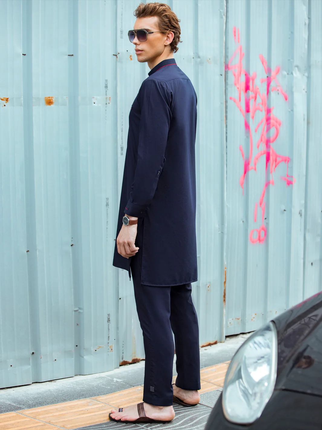 Blue Kurta Trouser - AL-KT-2681 - Image 4