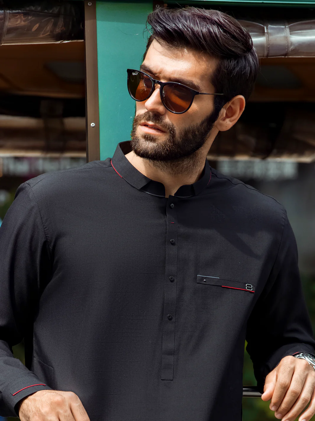 Black Kurta Trouser - AL-KT-2682 - Image 5